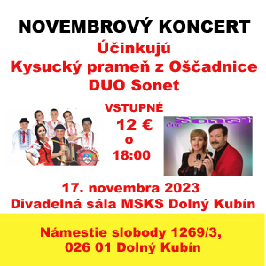 Novembrový koncert - Dolný Kubín