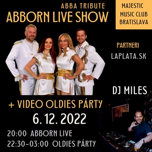 ABBORN Live Show (ABBA Tribute) + video oldies párty - ZRUŠENÉ