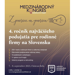 4. ročník Medzinárodný kongres rodinných firiem
